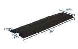 4” x 1” Dropover Cable Cover | Single Channel-Red