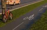 Bike Lane with Helmet | Marking Stencil
