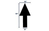 5' Arrow | Straight or Curved | Marking Stencil