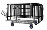 7.5 ft Metal Barricade Bundle and Transportation Cart