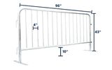 8 ft Metal Barricade Bundle and Transportation Cart