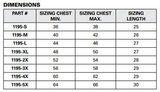 All Mesh Contrast Vest Size Chart