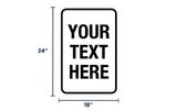 Aluminum Custom Signs | Size Options