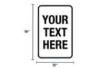 Aluminum Custom Signs | Size Options