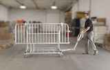 8 ft Metal Barricade Bundle and Transportation Cart
