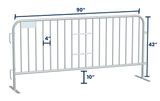 7.5 ft Metal Barricade | Feet Options | Heavy-Duty