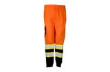 Black Bottom Mesh Pants - Orange & Lime