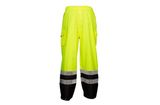 Black Bottom Rainwear Safety Pants - Orange & Lime