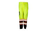 Black Bottom Mesh Pants - Orange & Lime