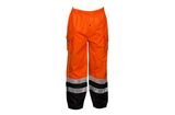 Black Bottom Rainwear Safety Pants - Orange & Lime