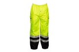 Black Bottom Rainwear Safety Pants - Orange & Lime