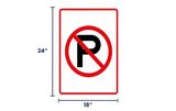 No Parking Symbol Sign | Size Options