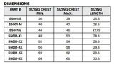 Professional Surveyors Safety Vest Size Chart
