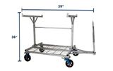 Metal Barricade Cart | Large Wheels
