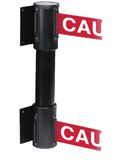 15'L Retractable Double Belt Barrier | Wall Mounted