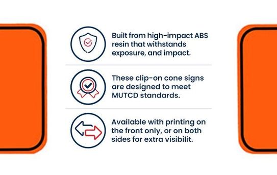 Cone Signs | Dual Mount