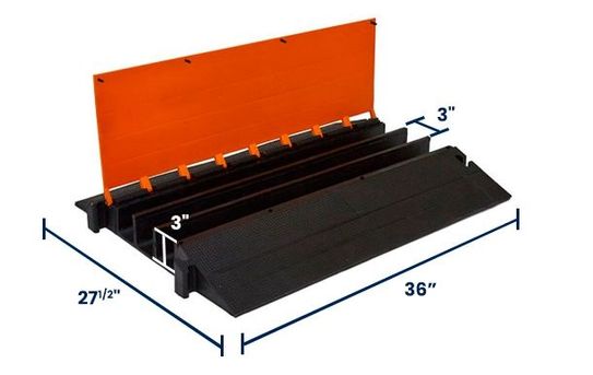 3" x 3" Cable Protector | Three-Channel