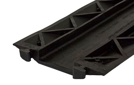 4” x 1” Dropover Cable Cover | Single Channel-Red