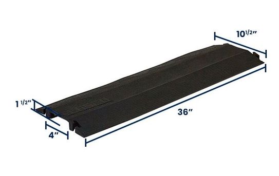 4” x 1” Dropover Cable Cover | Single Channel-Red