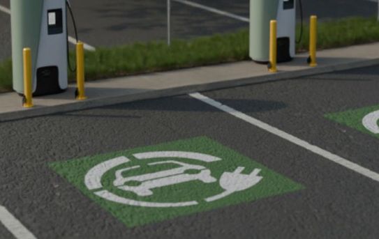 Electric Vehicle Charging Station | Marking Stencil