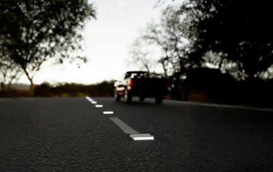 One-Way Road Reflector | White