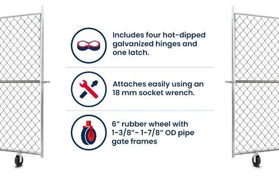 Temporary Fence Wheels | Vehicle Gate