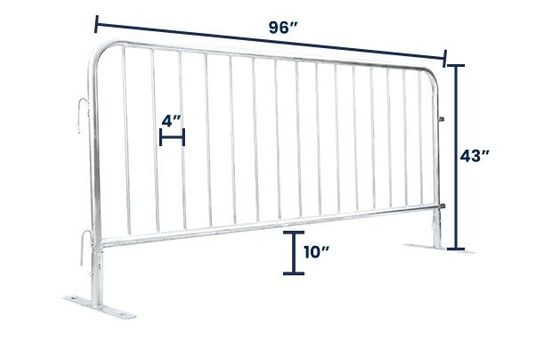 8 ft Metal Barricade Bundle and Storage Rack