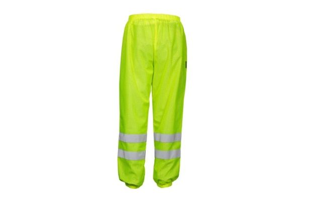 Drawstring Waist Mesh Pants - Lime