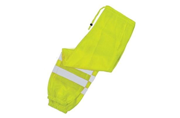 Drawstring Waist Mesh Pants - Lime
