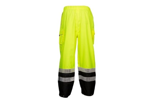Black Bottom Rainwear Safety Pants  - Orange & Lime