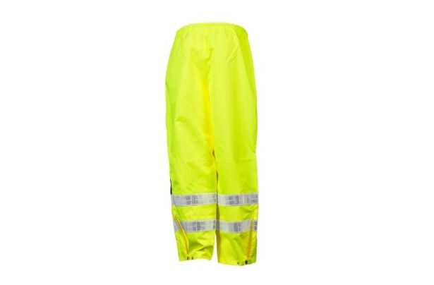 Black Knee Rainwear Safety Pants - Lime