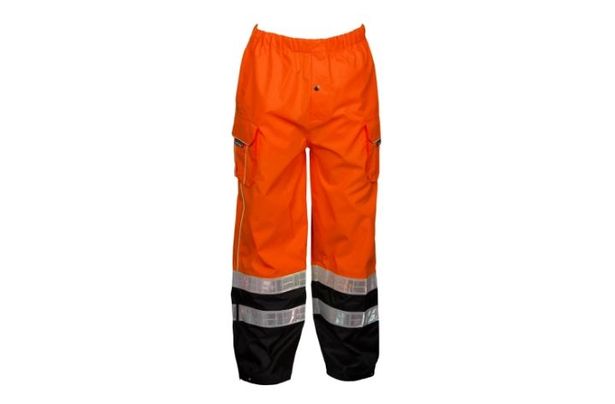 Black Bottom Rainwear Safety Pants  - Orange & Lime
