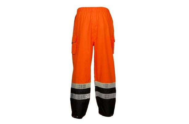 Black Bottom Rainwear Safety Pants  - Orange & Lime