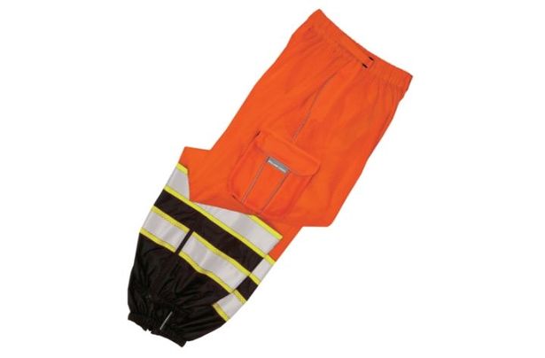 Black Bottom Mesh Pants - Orange & Lime