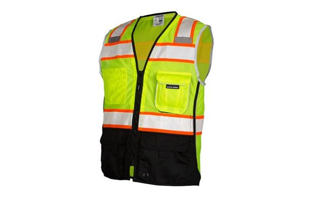 Premium Black Bottom Mesh Safety Vest
