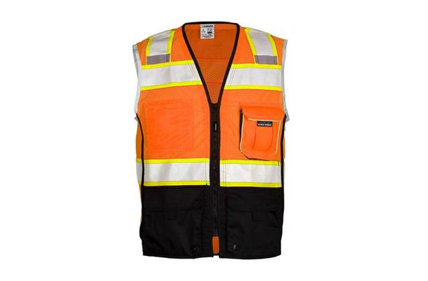 Premium Black Bottom Mesh Safety Vest