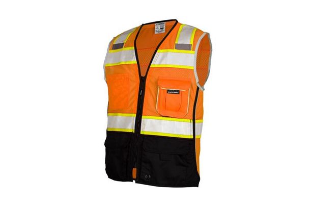 Premium Black Bottom Mesh Safety Vest