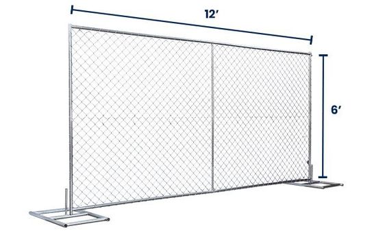 6’ x 12’ Inline Chain-Link Fence Panel