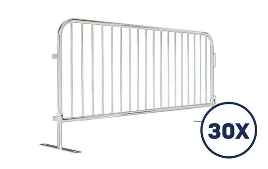 8 ft Metal Barricade Bundle and Storage Rack