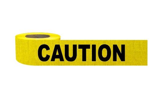 Woven Caution Barricade Tape