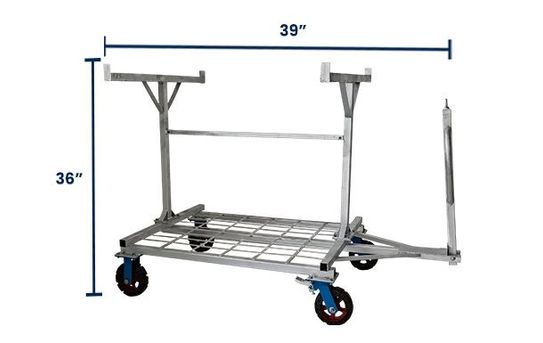 Metal Barricade Cart | Large Wheels