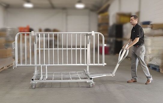 Metal Barricade Transportation Cart