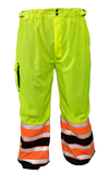 Ultimate Reflective Mesh Safety Pants - Orange & Lime
