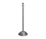 Polished Stainless Ball Top Stanchion Post with Dome Base