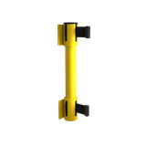 15'L Retractable Double Belt Barrier | Wall Mounted