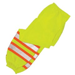 Drawstring Waist Mesh Safety Pants - Lime w/ Orange