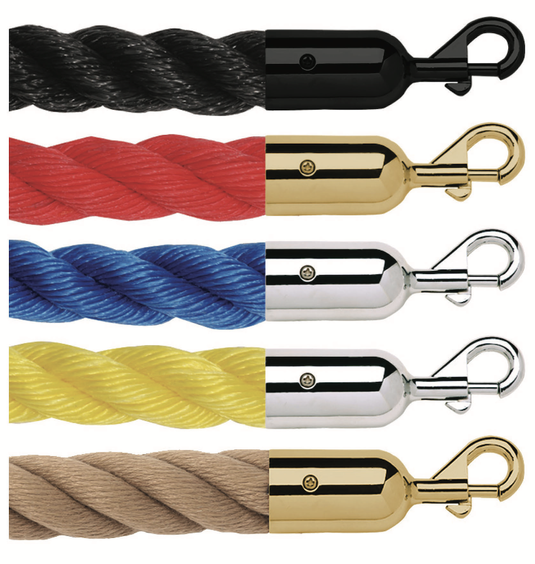 Twisted Outdoor Polypropylene Rope with Slide Snap Ends – 1.5 in Dia.