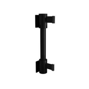 7.5'L Retractable Double Belt Barrier | Wall Mounted