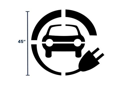 Electric Vehicle Charging Station | Marking Stencil