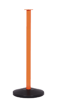 Flat Top Orange Stanchion Post w/ Sloped Base